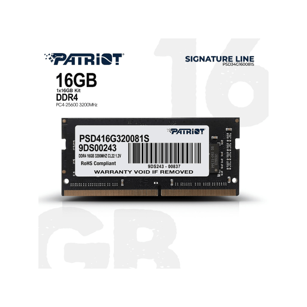 Patriot RAM 16GB 3200MHz SODIM