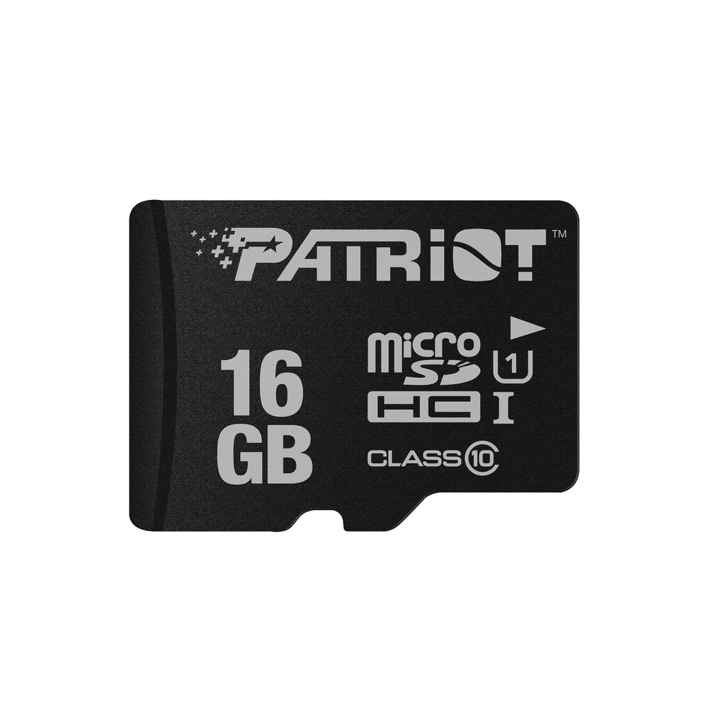 Patriot microSD 16GB;UHS-I, SDXC, U1, C10;up to 80MB/s read