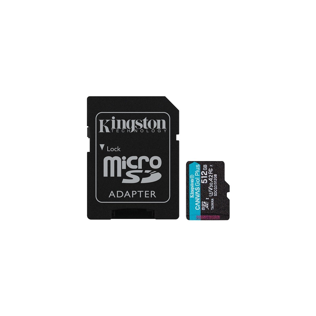 Kingston micro SD 512GBCanvasGoPlusr/w:170MB/s/90MB/s,with adapter