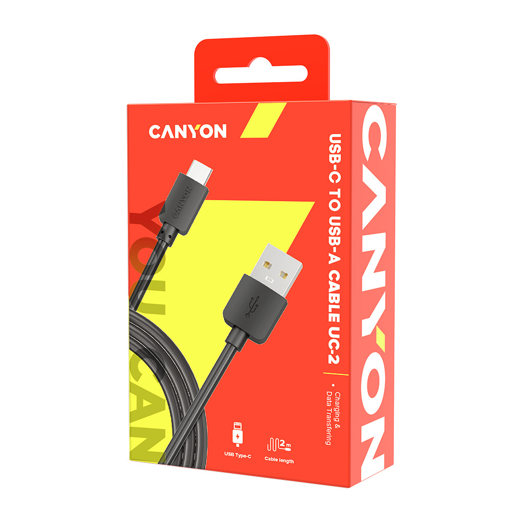 CANYON cable UC-2 USB-C 5W 1m Black - Image 3