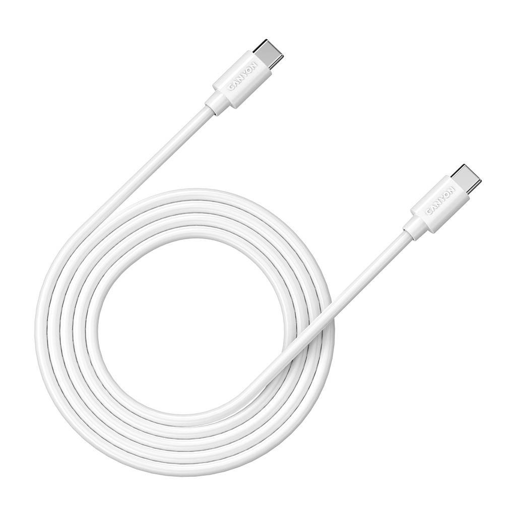 CANYON cable C-12 USB-C to USB-C 100W 2m White