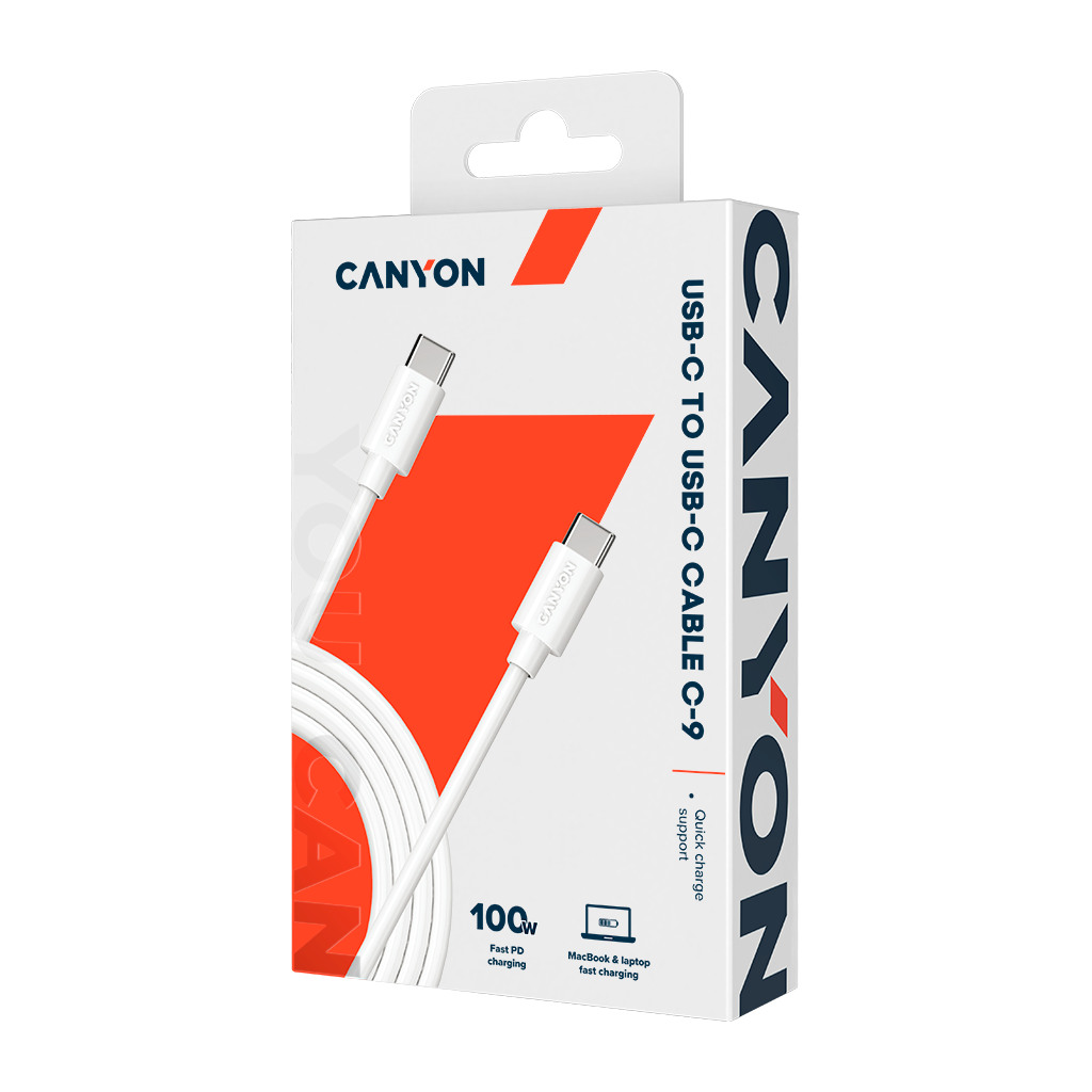 CANYON cable C-9 PD 3.0 C-C 100W 1.2m White - Image 2