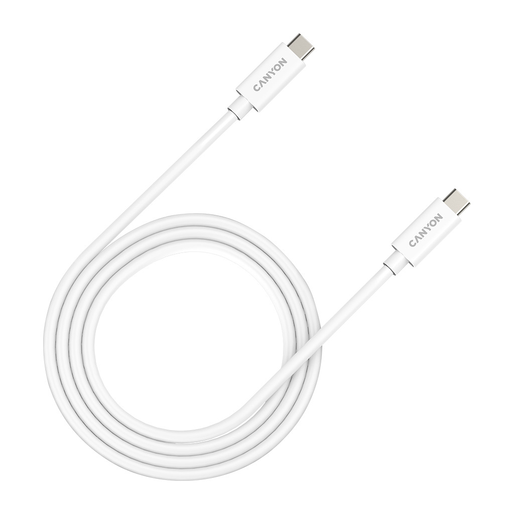 CANYON cable UC-44 USB-C to USB-C 240W 40Gbps 4k 1m White