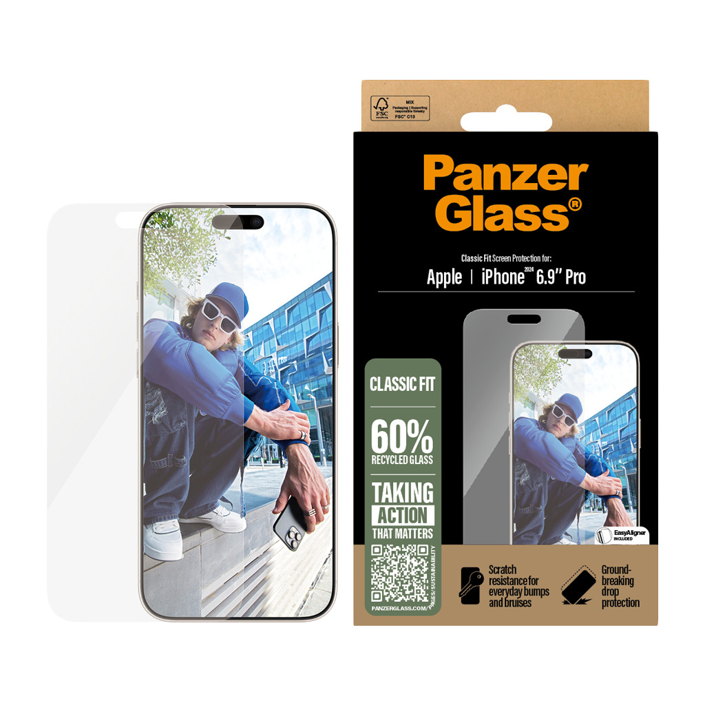 PanzerGlass® Screen Protector iPhone 16 Pro Max | Classic Fit