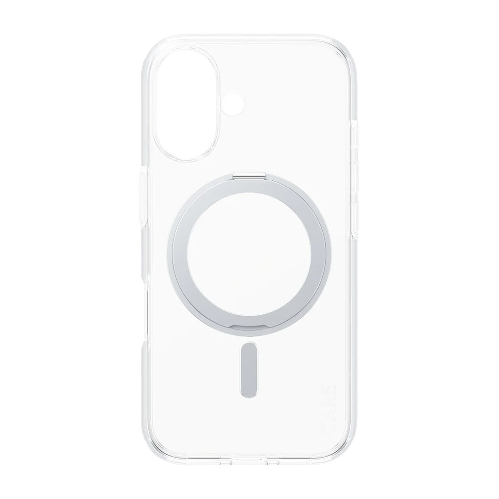 CARE by PanzerGlass Feature Case Transparent w. Silver Kickstand & MagSafe iPhone 16 - Image 2