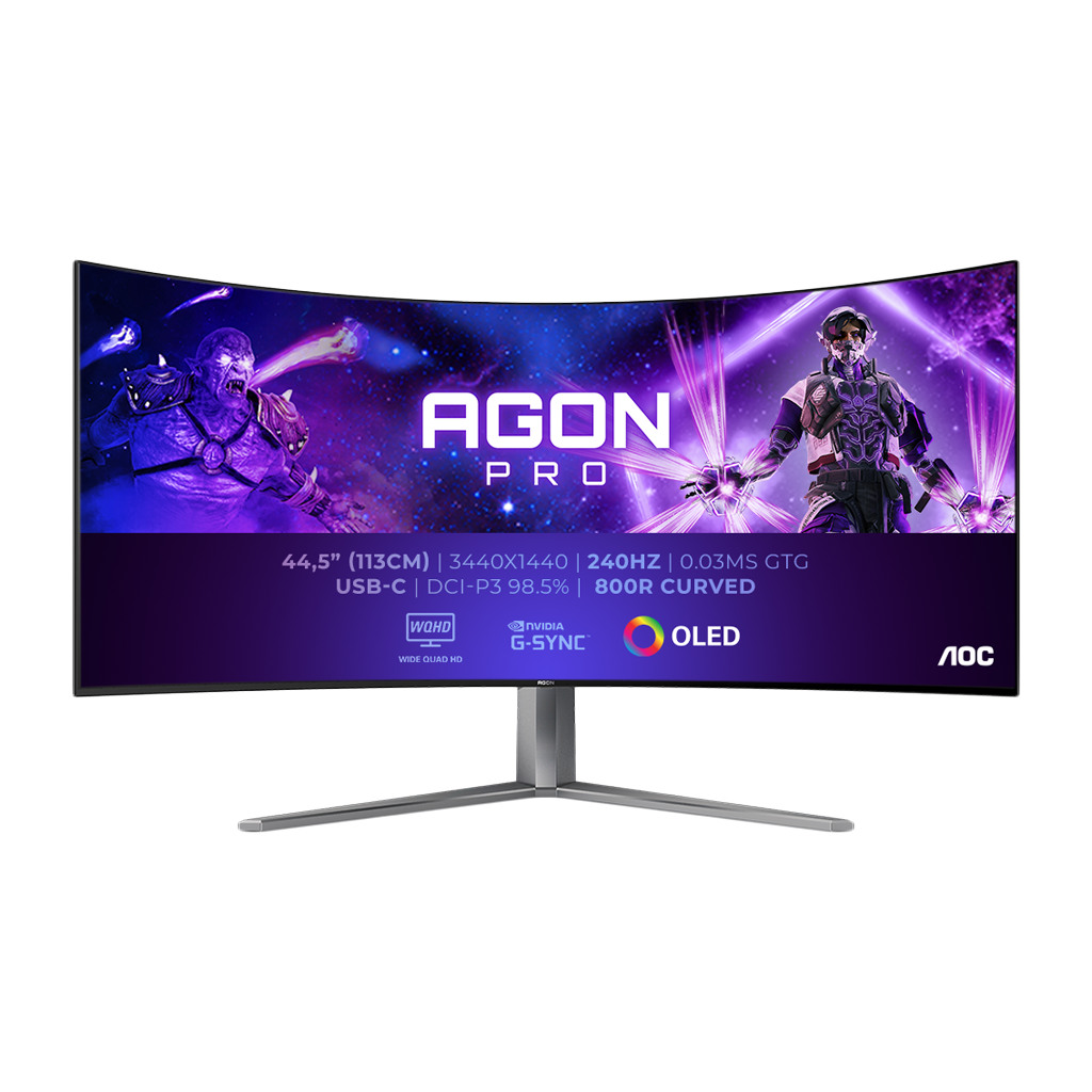 AOC Zakrivljeni OLED Monitor AG456UCZD AGON PRO 44.5" 3440x1440 240Hz 0.03ms HDR 10 - Image 6