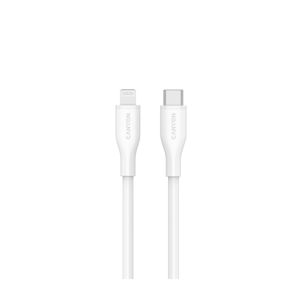 CANYON cable CLNM60 C-L 60W MFI 1m Silicon White - Image 2