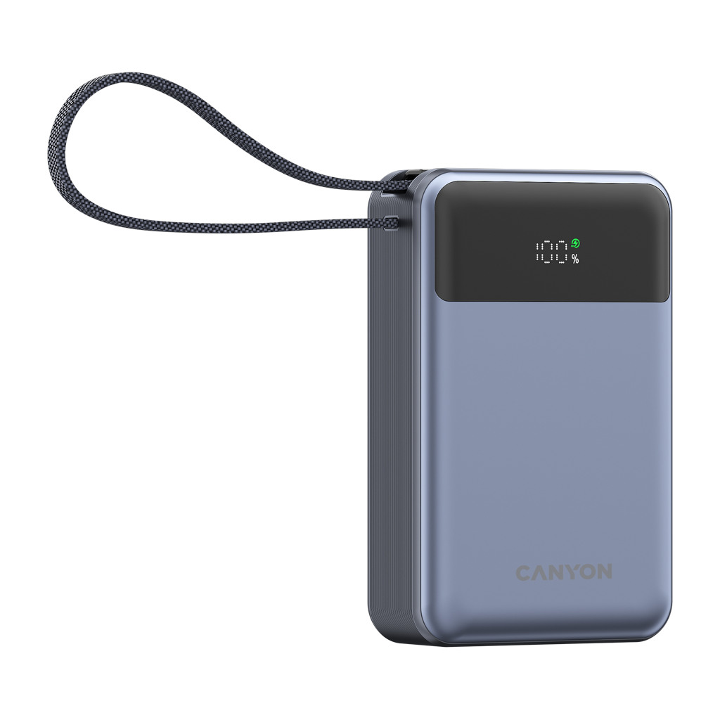 CANYON power bank OnPower 600 built-in cable 20000 mAh PD65W Dark Grey - Image 2