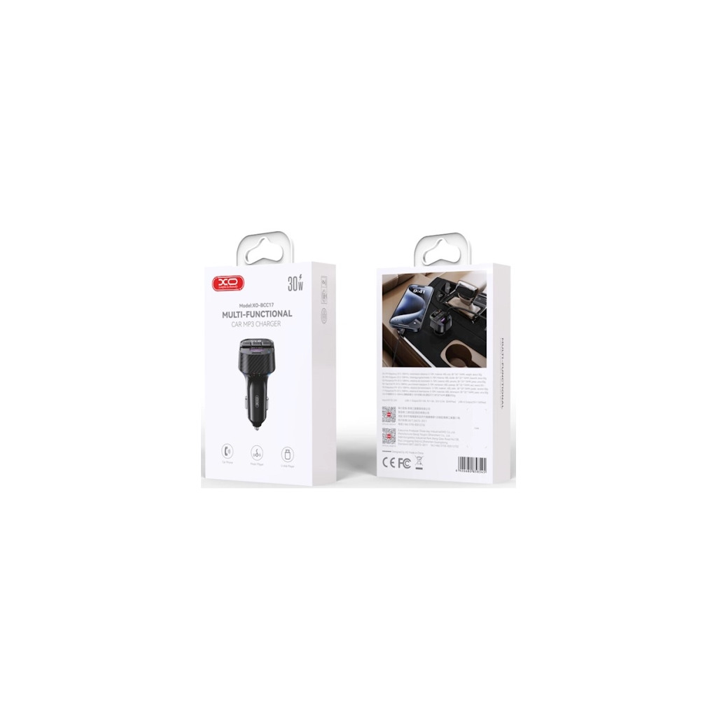 XO BCC17 FM Transmitter Bluetooth + Car charger 30W - Image 2