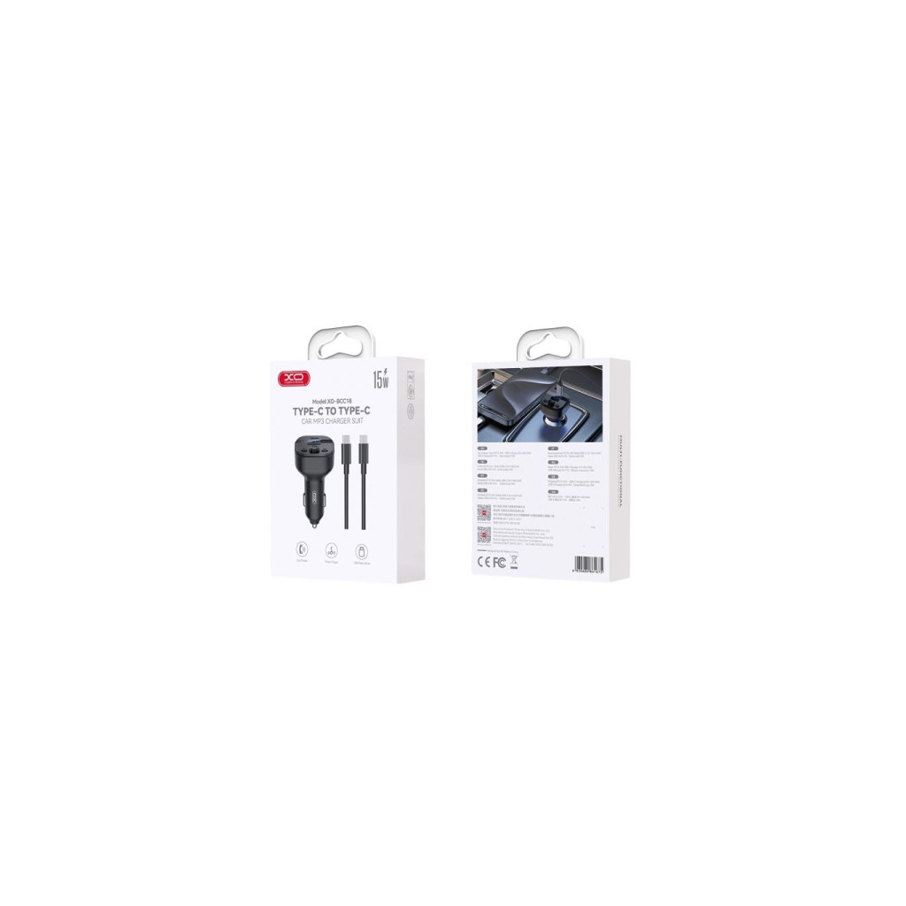 XO BCC18 FM Transmitter Bluetooth + Car charger - Image 3