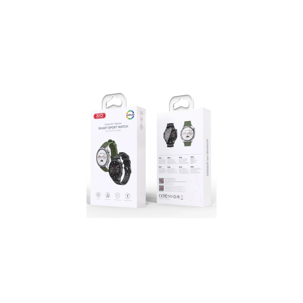 XO Smartwatch Watch 4 Sports Call Black - Image 3