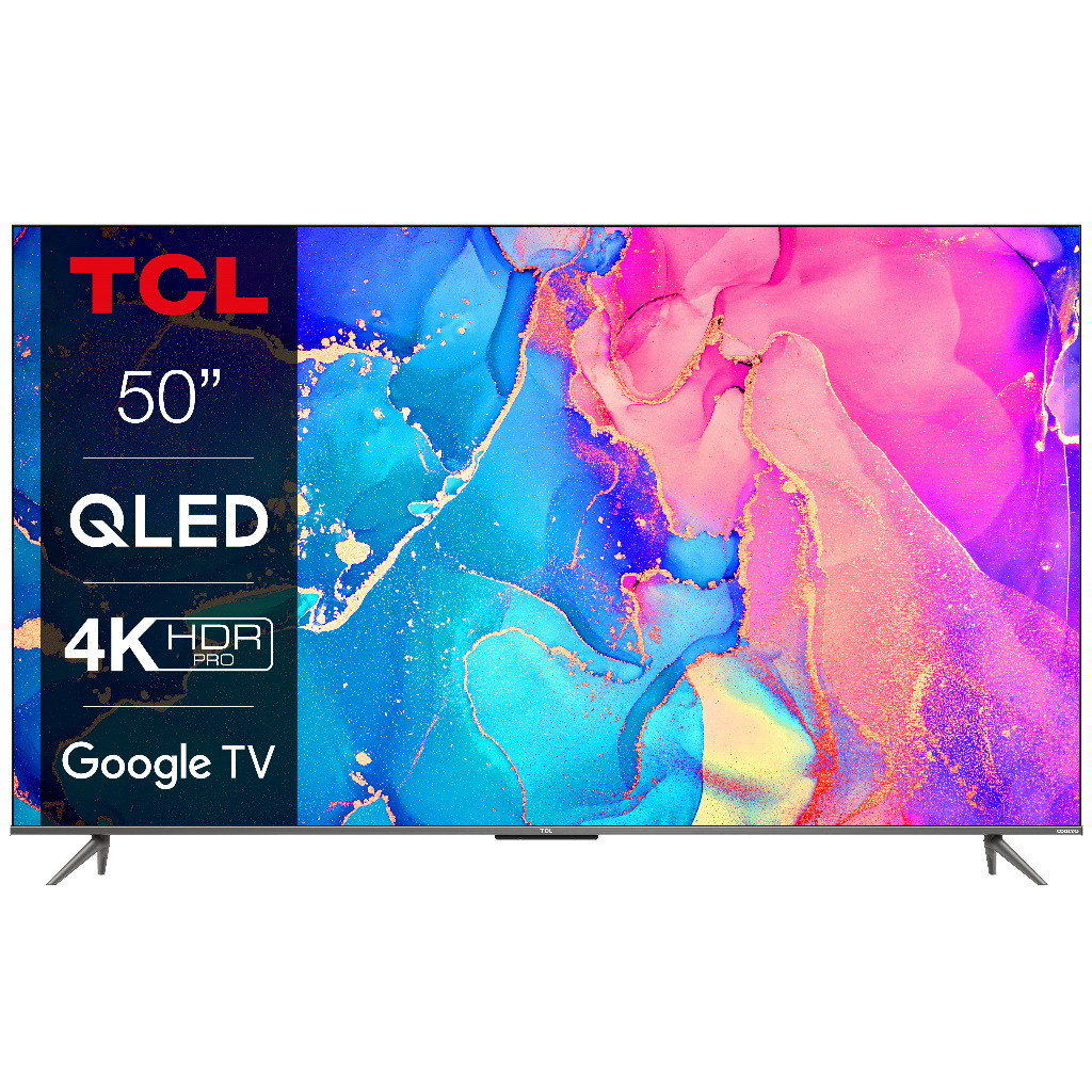 TCL 50"C635 4K QLED TV Google TV; WCG; 120 HZ DLG; MEMC; HDMI 2.1; crna