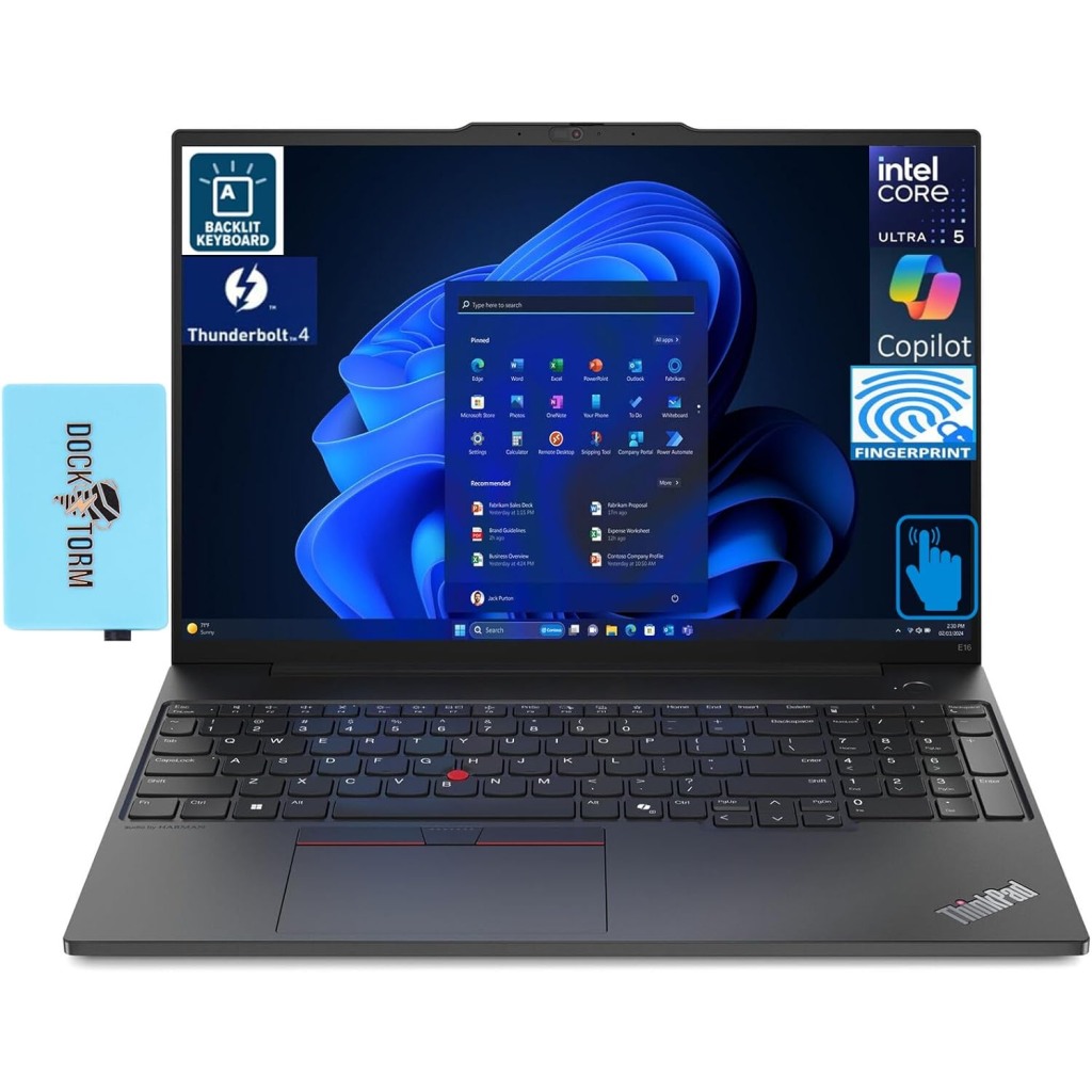 Lenovo ThinkPad E16 G2 - 16" WUXGA 1920x1200 IPS 300 nits AG, Ultra 5 125U, 12C, 16GB