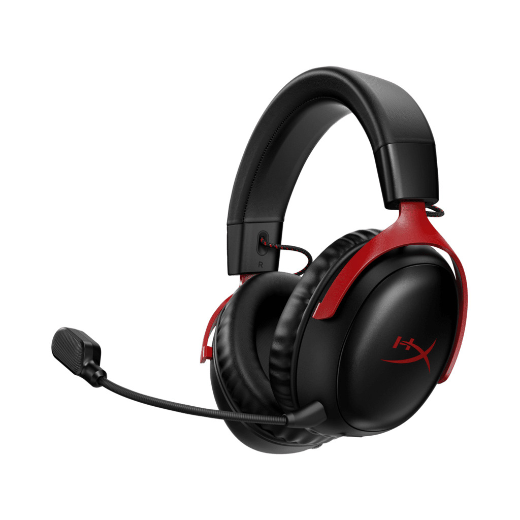 HyperX Cloud III Bežične Gaming Slušalice (Black-Red) - Bežične, 53mm Drajveri, 7.1 Virtuelni Surround Zvuk - Image 3