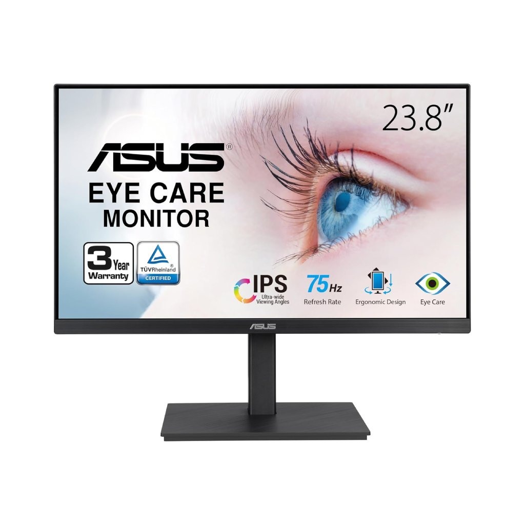 Asus 23.8" monitor VA24EQSB,FHD, IPS,75Hz, 300cd, 1000:1,5 ms, DP, HDMI, VGA, USB Hub, zvučnici - Image 3