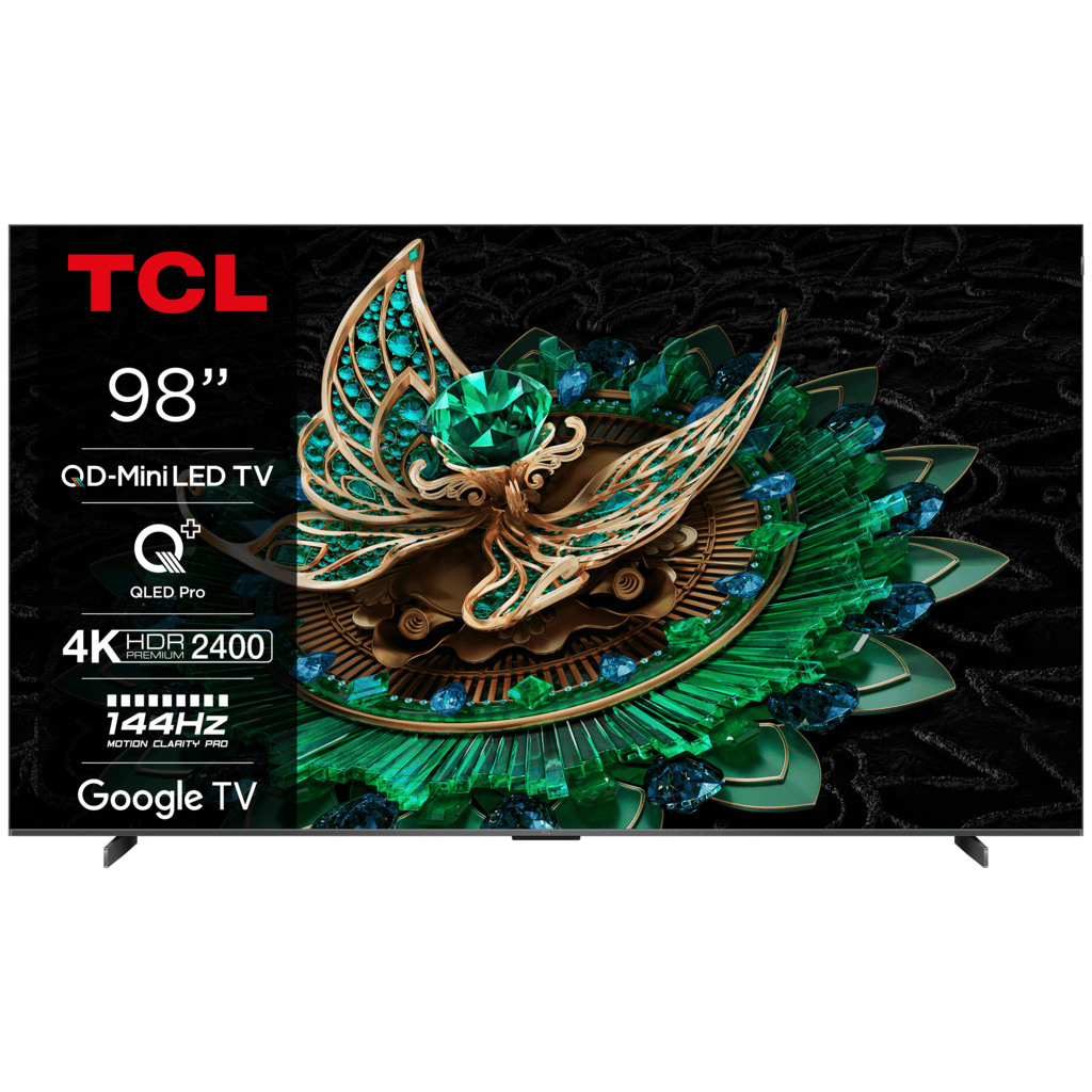 TCL Smart TV 98" C765 - Mini LED 4K, HDR 2400 nits, 144Hz, Google TV