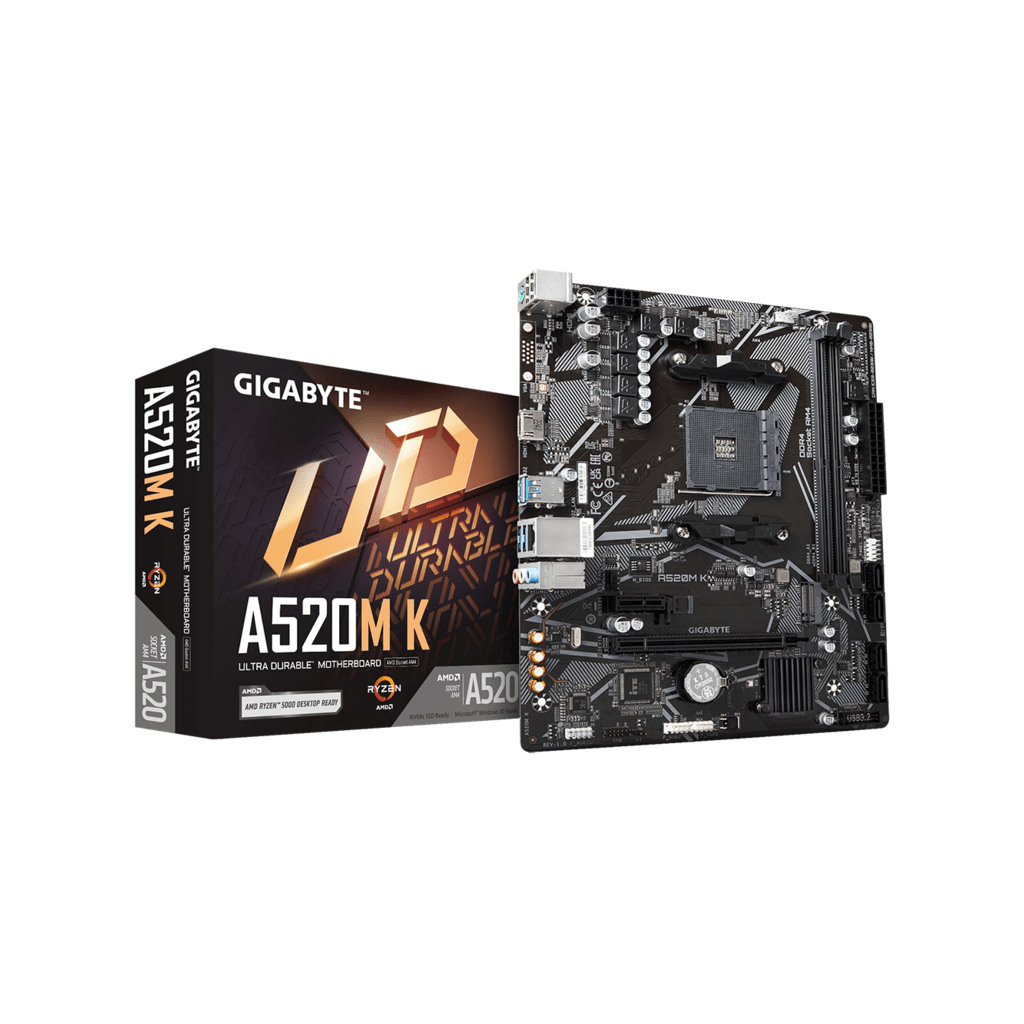 Gigabyte MB [A520M K V2 G10]AM4; 2xDDR4;M.2; 4xSATA; 6xUSBVGA, HDMI; mATX;