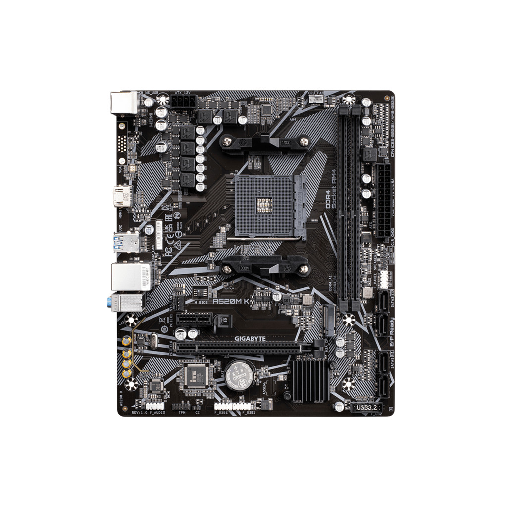 Gigabyte MB [A520M K V2 G10]AM4; 2xDDR4;M.2; 4xSATA; 6xUSBVGA, HDMI; mATX; - Image 3