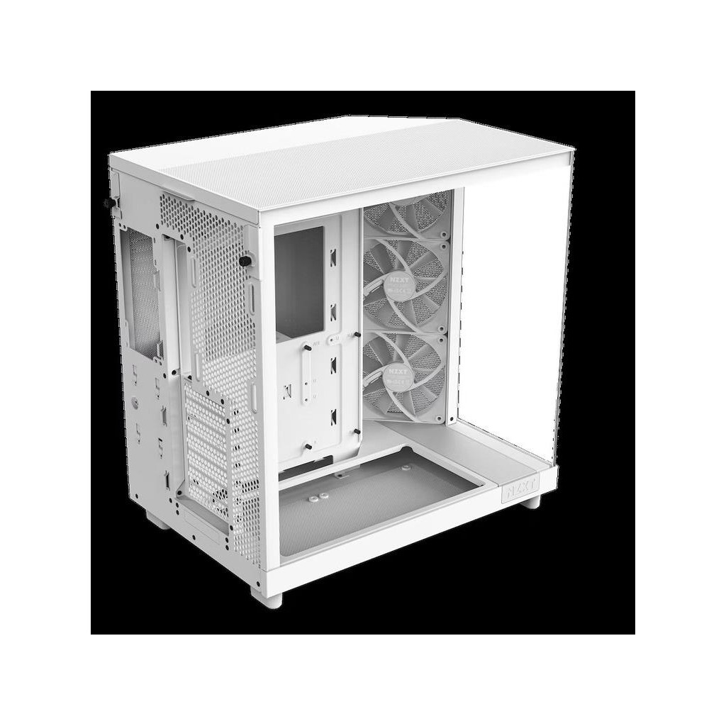 NZXT CASE H6 FLOW WHITE mini-ITX, Micro-ATX, ATX, Mid-tower, 3x fan - Image 3