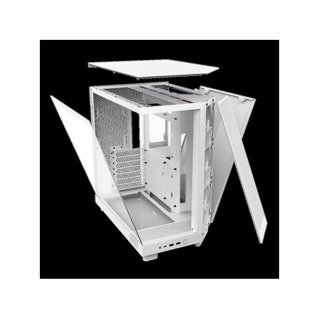 NZXT CASE H6 FLOW WHITE mini-ITX, Micro-ATX, ATX, Mid-tower, 3x fan - Image 4