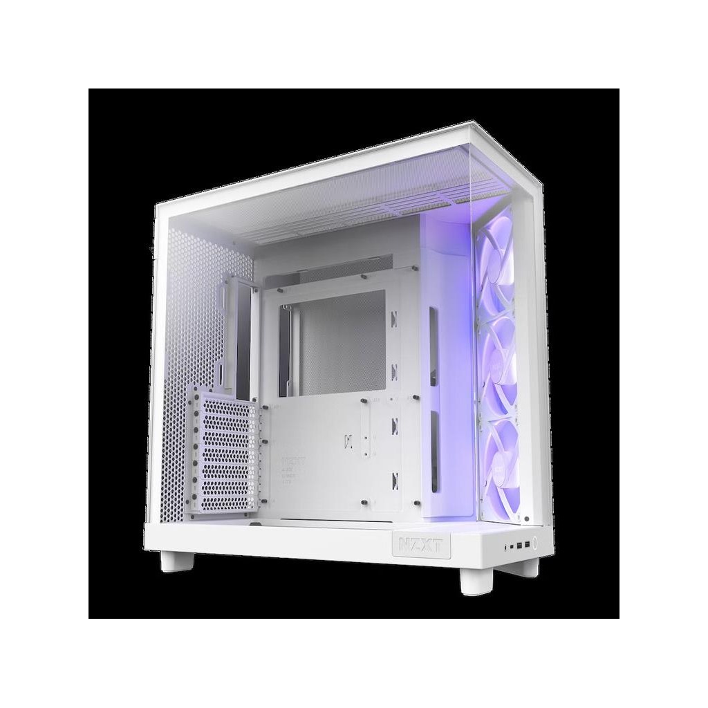 NZXT CASE H6 FLOW WHITE RGB mini-ITX, Micro-ATX, ATX, Mid-tower, 3x  RGB fan - Image 2