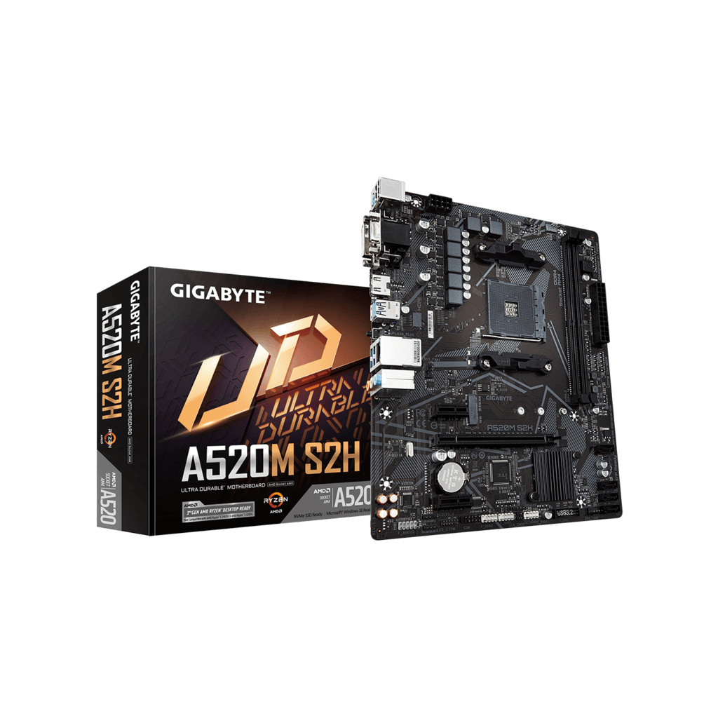 Gigabyte A520M S2H 1.2;AM4; 2xDDR4; M.2, 4xSATA;VGA, DVI, HDMI; 6xUSB; mATX;