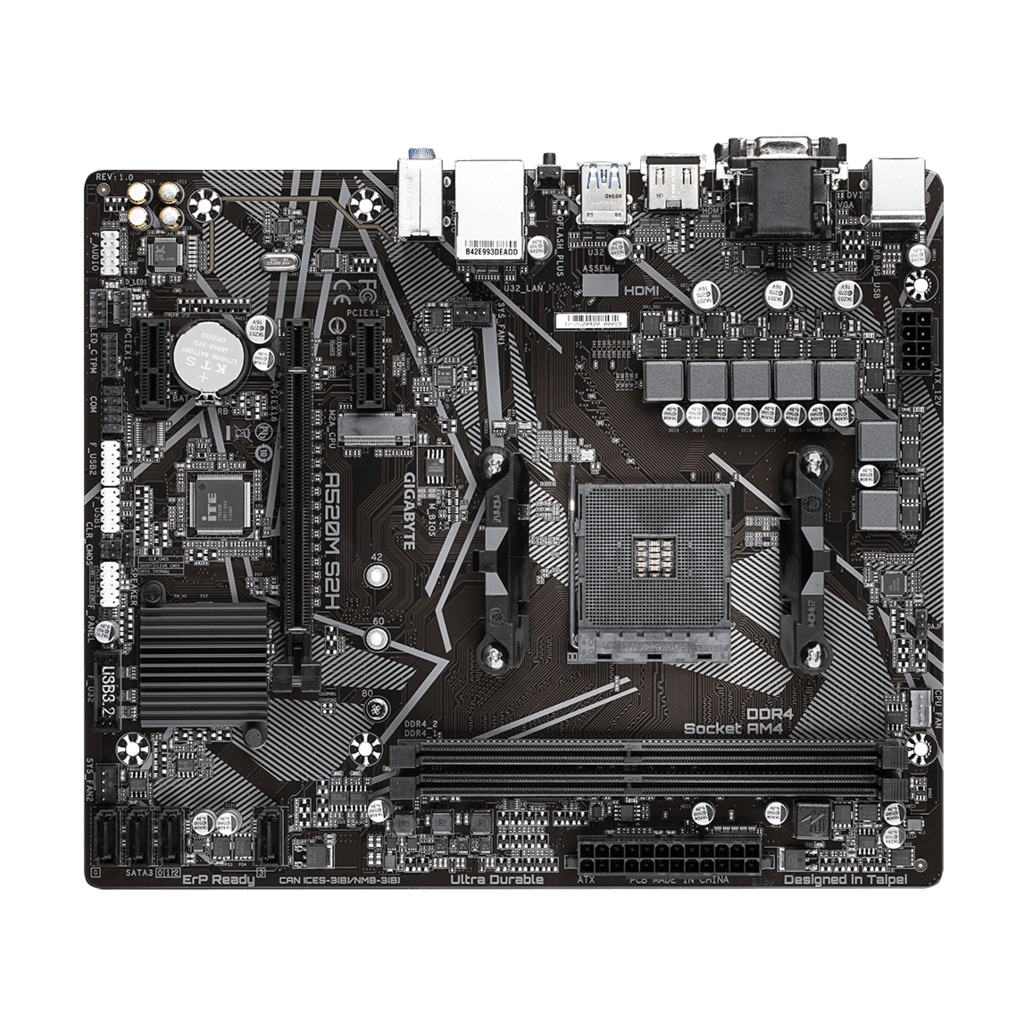 Gigabyte A520M S2H 1.2;AM4; 2xDDR4; M.2, 4xSATA;VGA, DVI, HDMI; 6xUSB; mATX; - Image 3