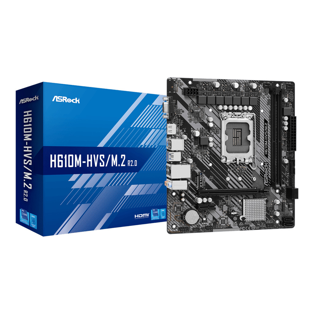 ASROCK MB H610M-HVS/M.2 R2.0Intel H610;2xDDR4;VGA,HDMIM.2;4xSATA3;6xUSB;micro ATX - Image 2