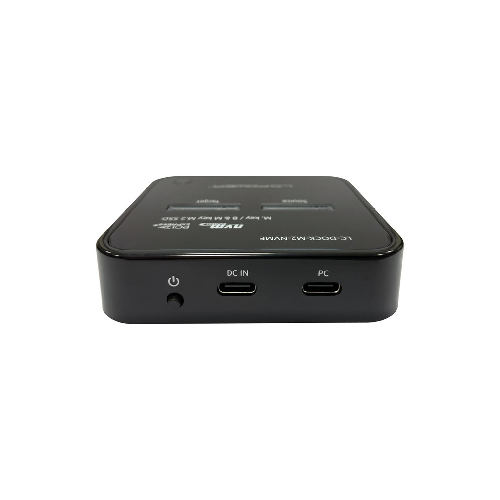 LC-Power Docking station NVMEM.2 SSD, USB-C port, 2x SSD-a,Transfer rate do 10 Gb/s - Image 2