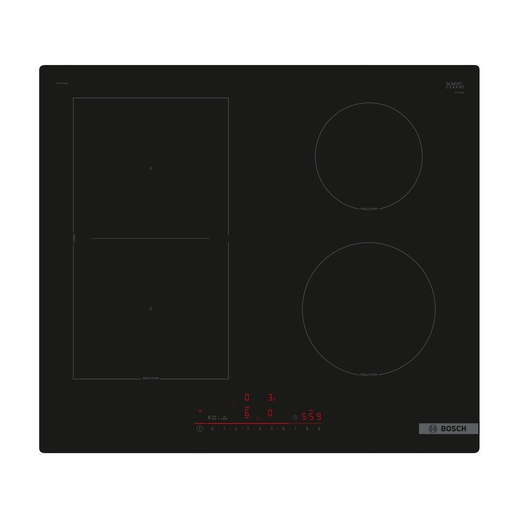 BOSCH indukcijska ploča Serie 6|, DirectSelect,CombiZone,SmartHoodAutomatic