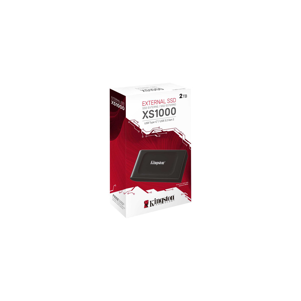 Kingston EXT SSD 2TB; XS1000;USB-C to USB-AR/W : 1050/1000 MB/s - Image 2