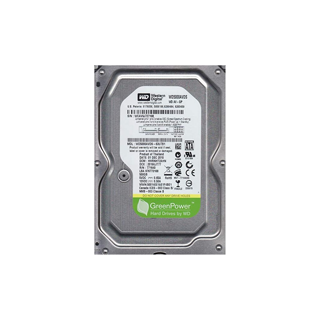 WD HDD 500GB SATA2 32MB PullAV-GP,Pull Drive;12mjeseci garancije