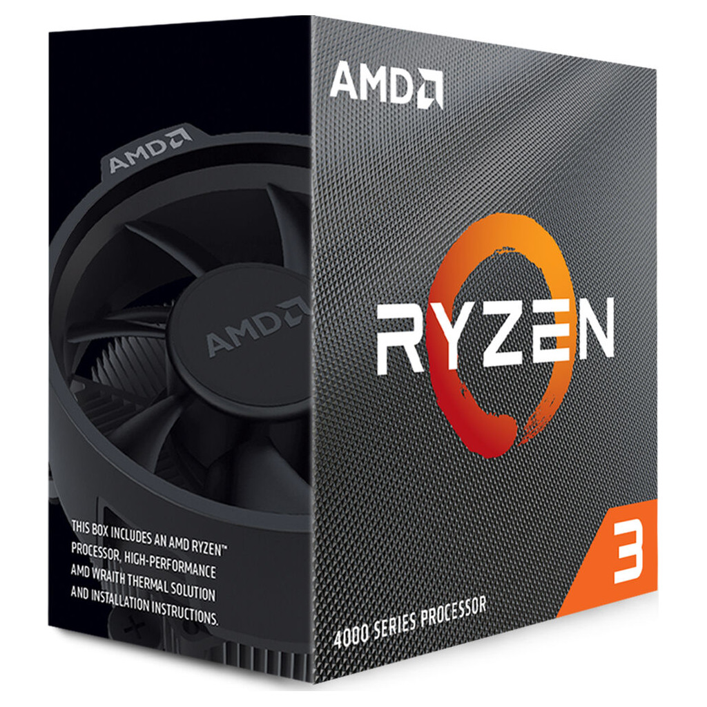 AMD Ryzen 3 4100 BOX4 CPU cores,8 threads3.8GHz,4MB L3,65W