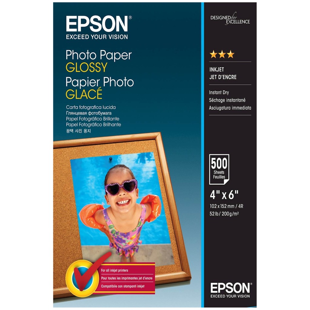 Papir EPSON Glossy 10x15, 500l, 200g/m2