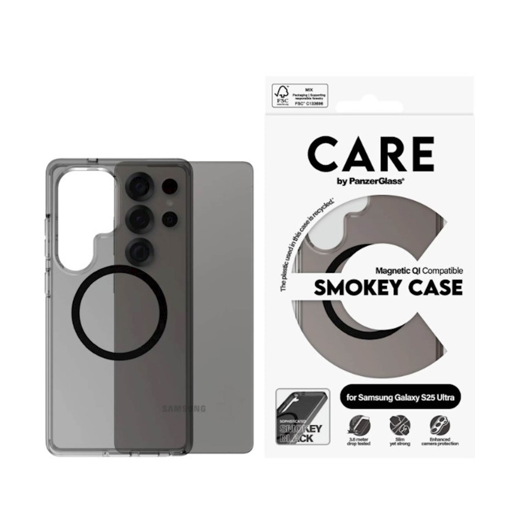 Zaštitni okvir Care S25 Ultra Smokey Black