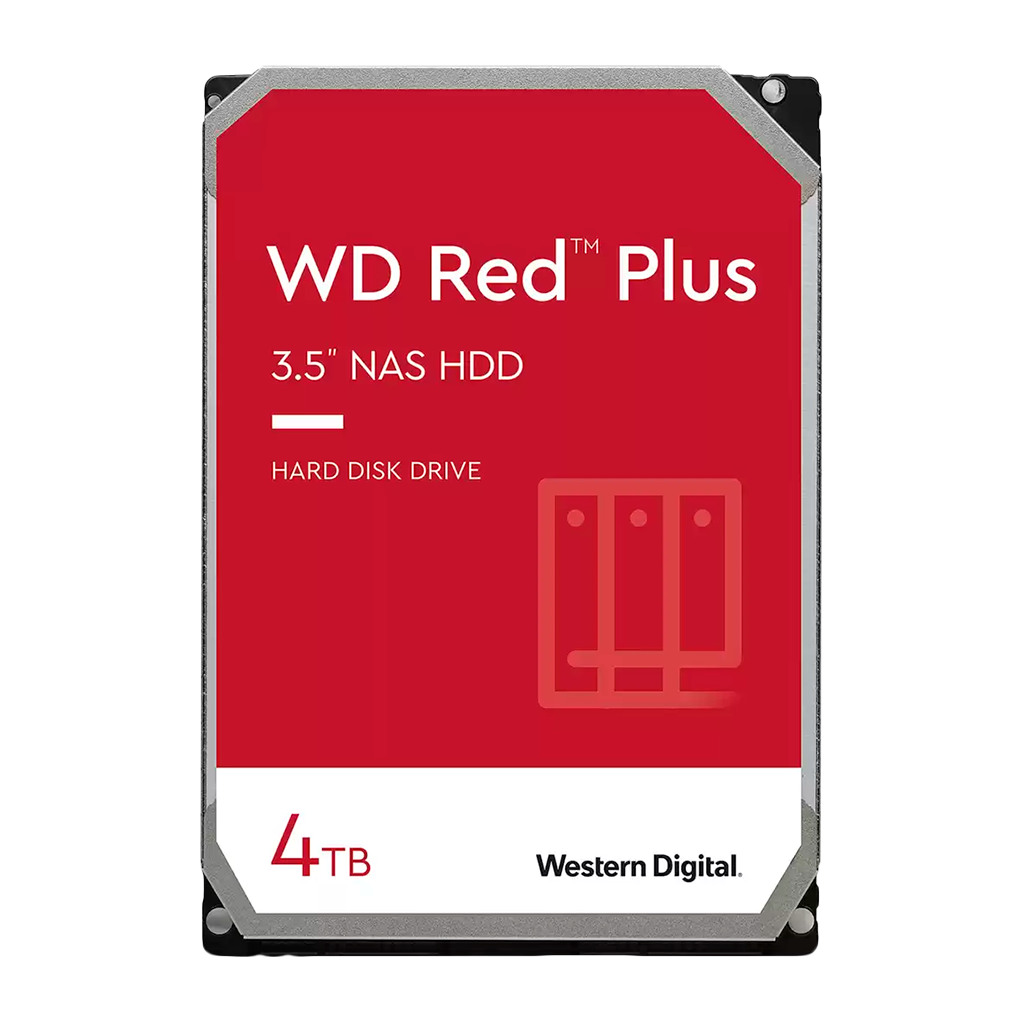 WD Red Plus NAS Tvrdi Disk - 4TB, 5400 RPM, SATA 6 Gb/s, 256MB Cache