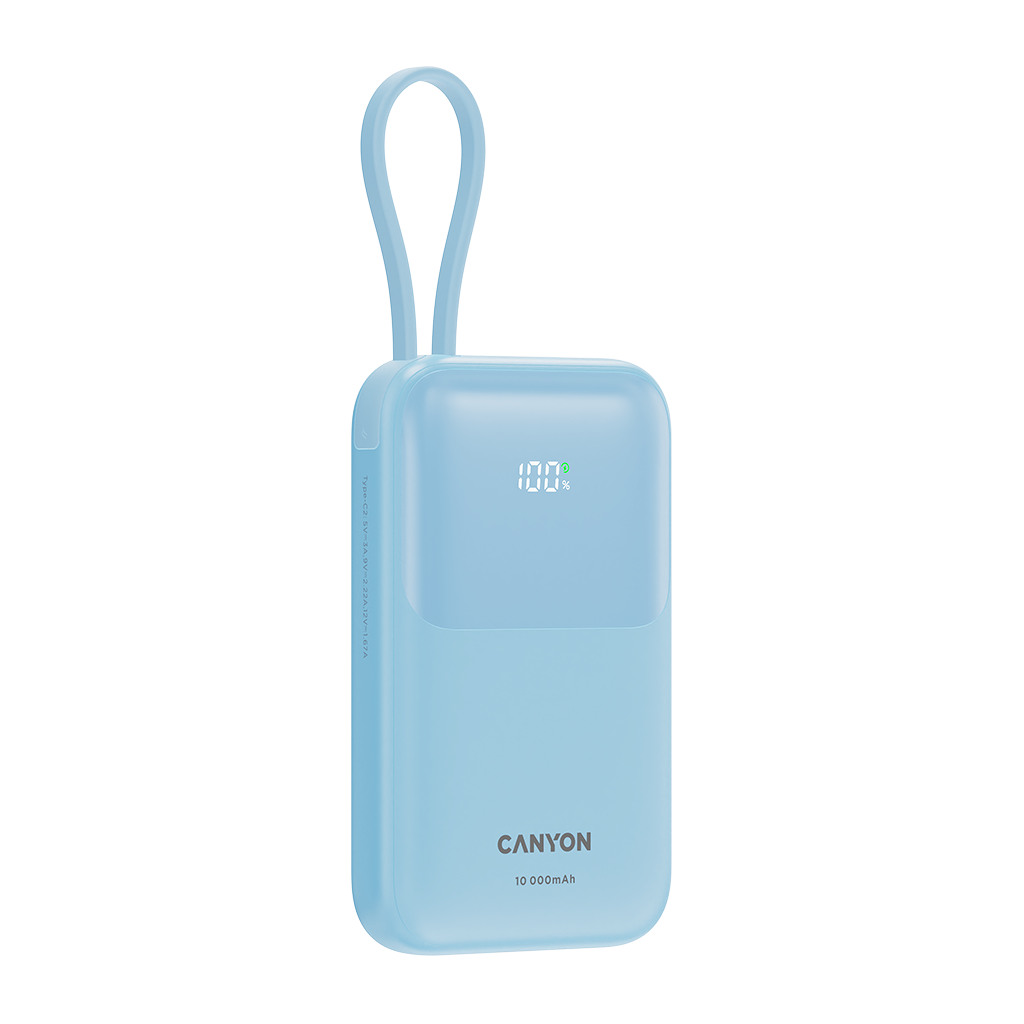 CANYON Prenosna Baterija OnPower 101 - 10000mAh, 22.5W Brzo Punjenje, Plava - Image 3