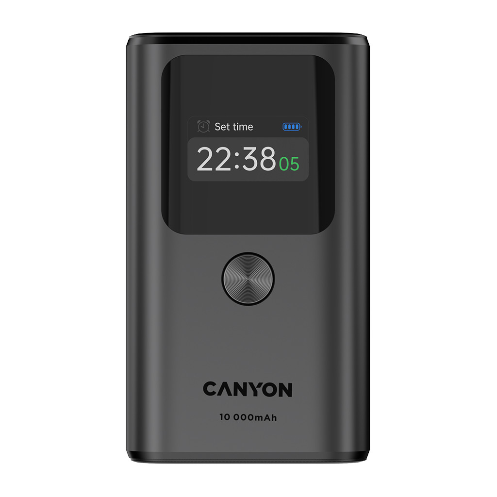 CANYON Prijenosna Baterija OnPower 130 - 10000mAh, TFT Ekran, 30W Punjenje