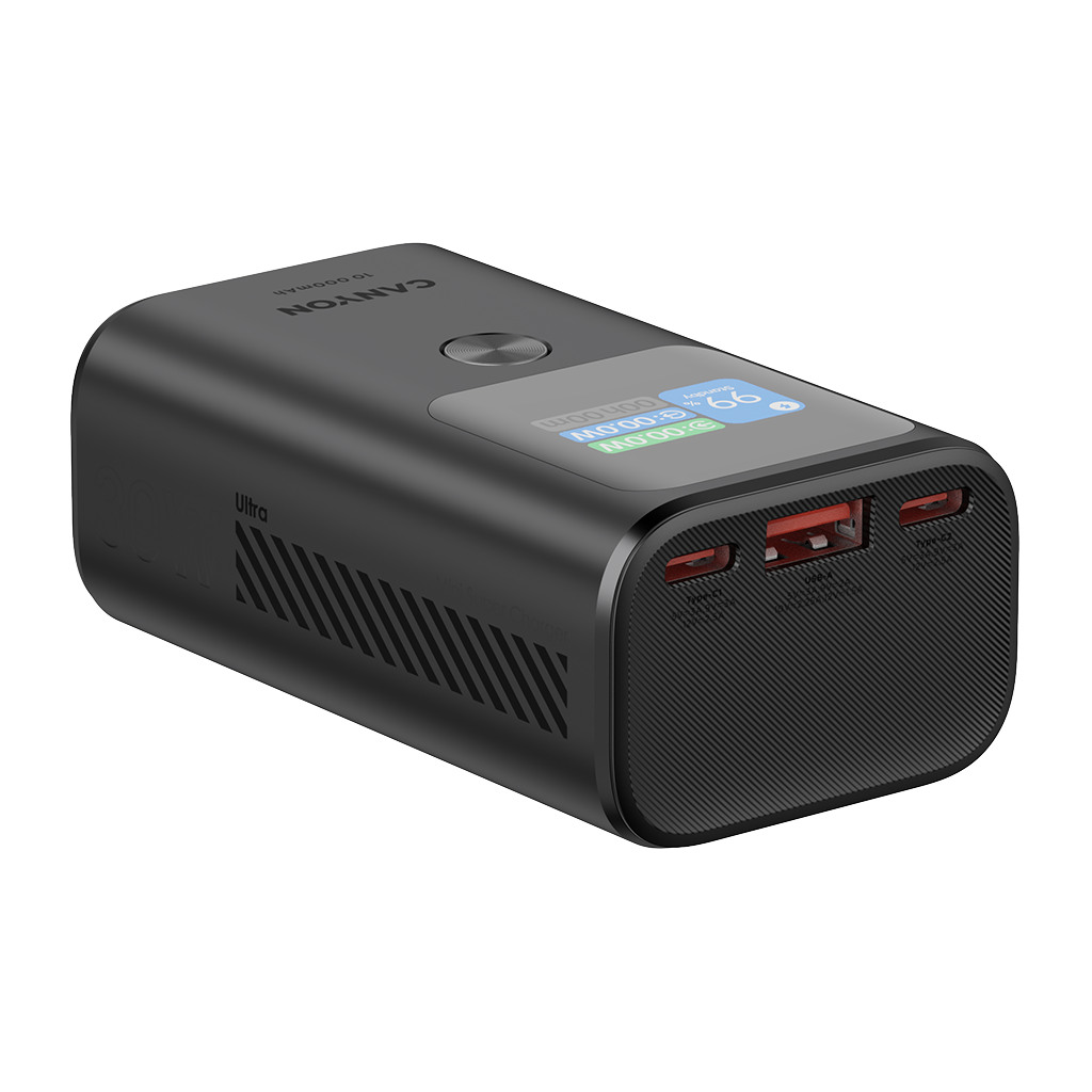 CANYON Prijenosna Baterija OnPower 130 - 10000mAh, TFT Ekran, 30W Punjenje - Image 4