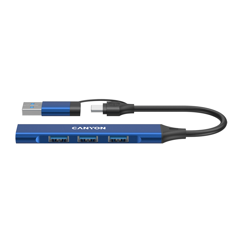 CANYON hub DS-02 4in1 USB-A/C Blue