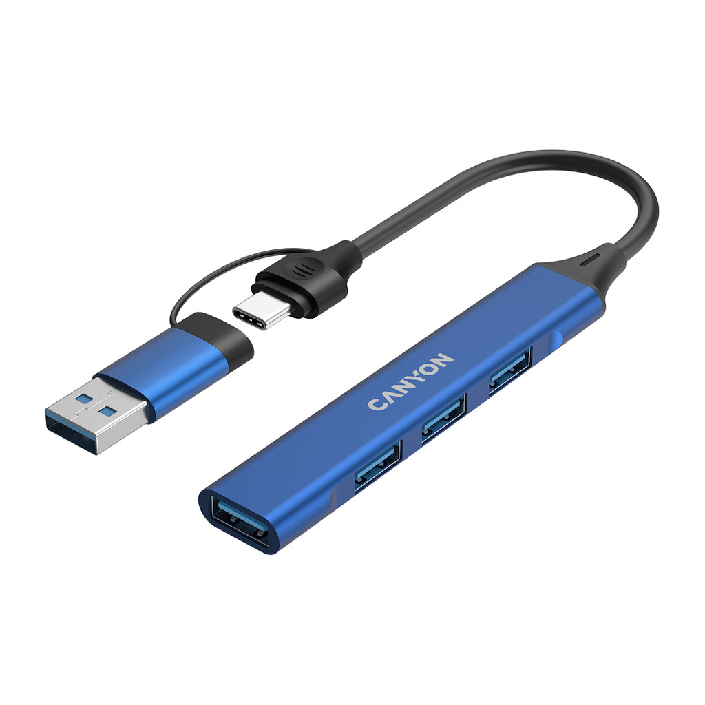 CANYON hub DS-02 4in1 USB-A/C Blue - Image 3