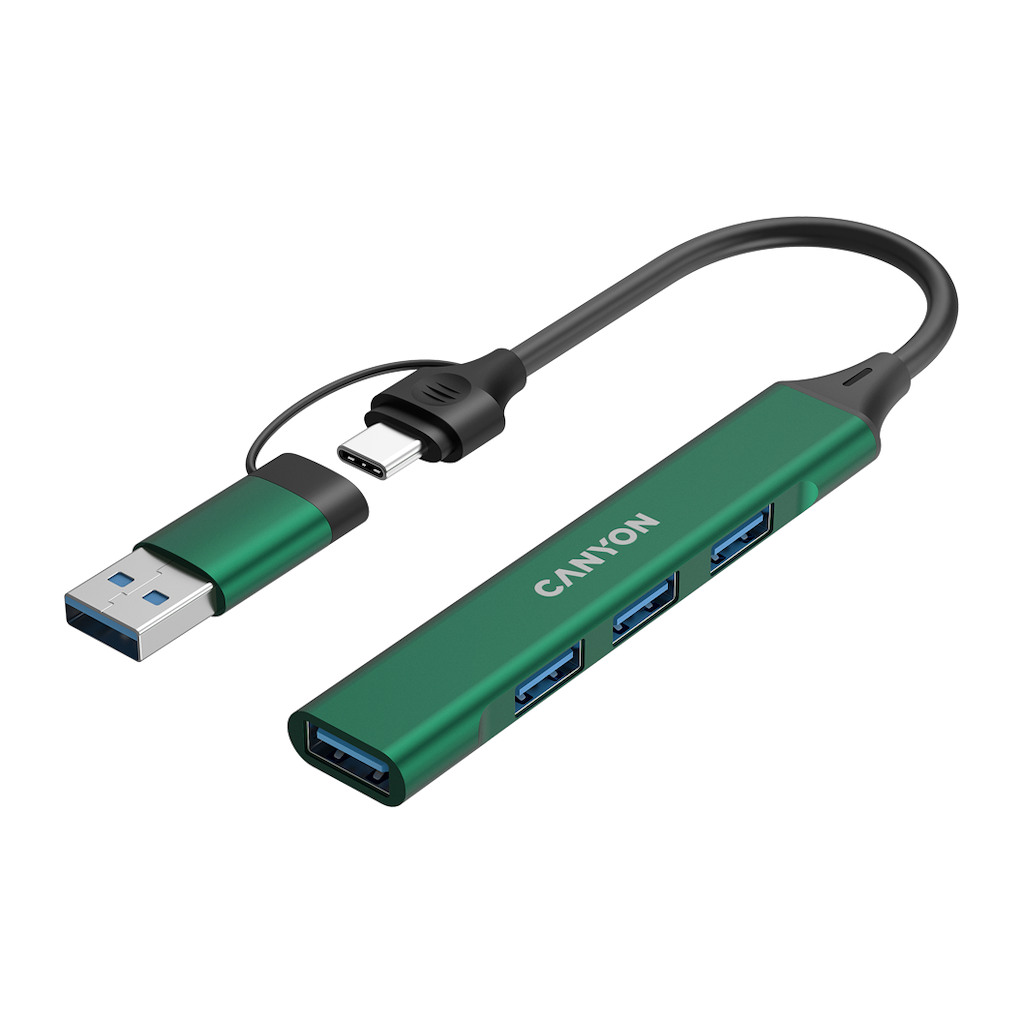 CANYON hub DS-02 4in1 USB-A/C Green - Image 3