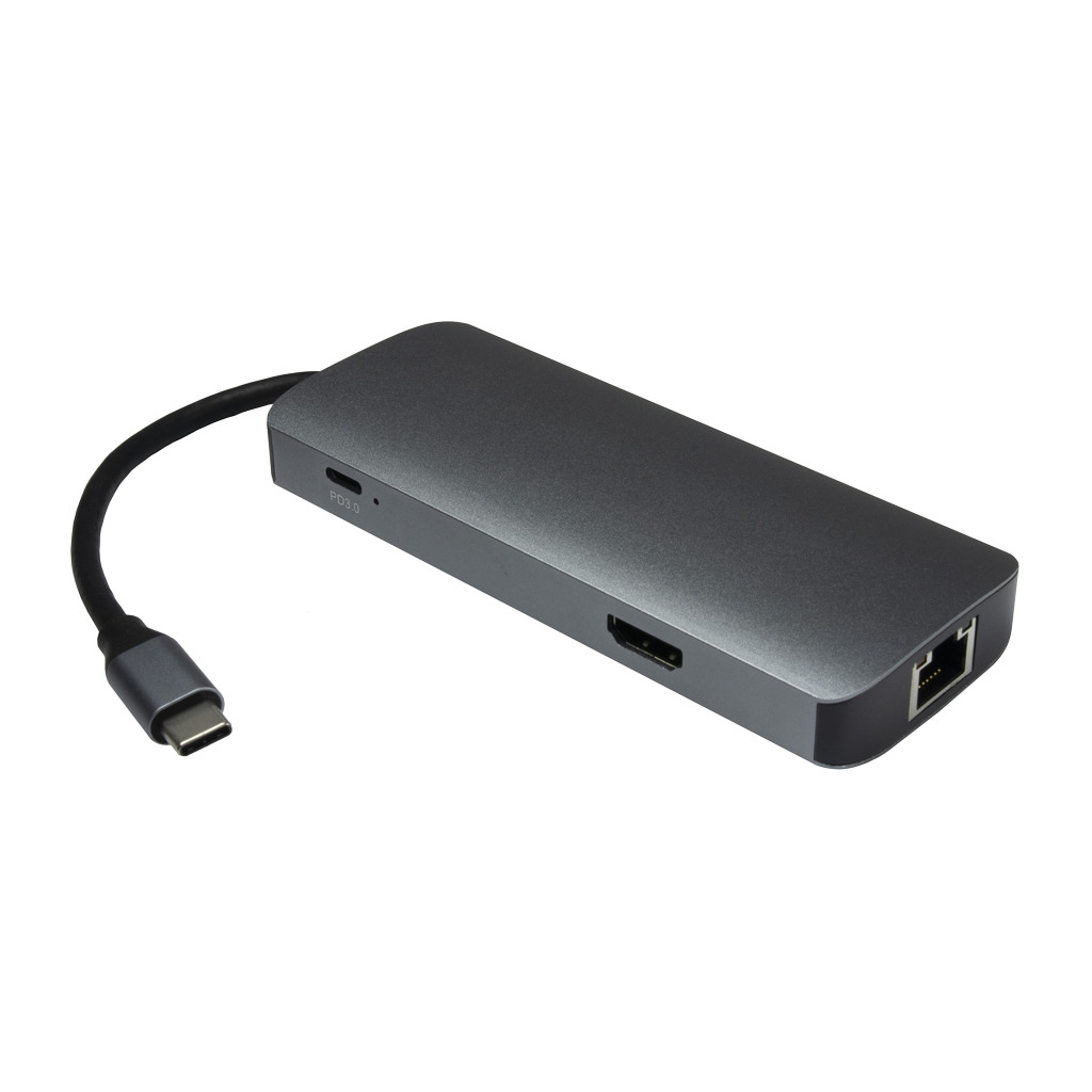 Inter-Tech USB-C Adapter 7-u-1 - Višenamjenski Hub sa HDMI i USB portovima - Image 2