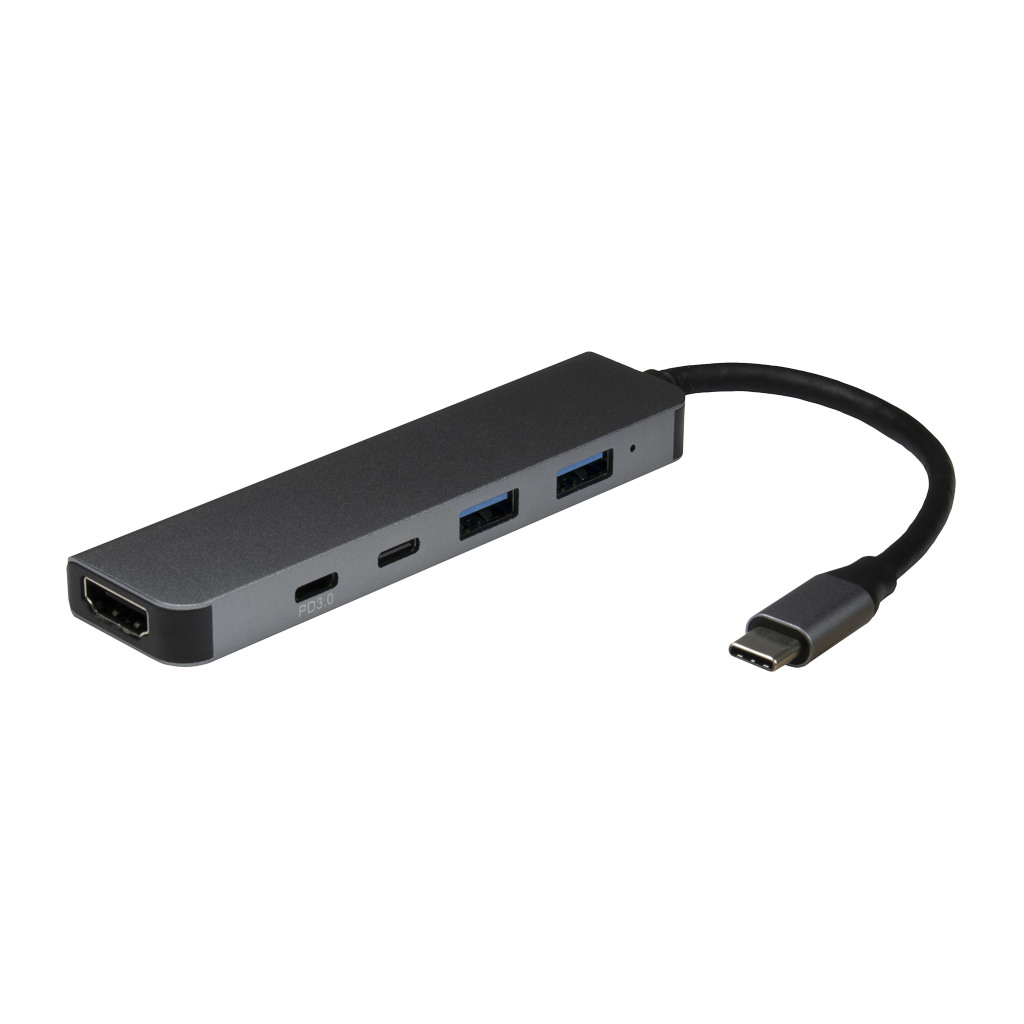 Intertech Argus USB-C Adapter 5-u-1 - Višenamjenski Hub za Laptop i Tablet