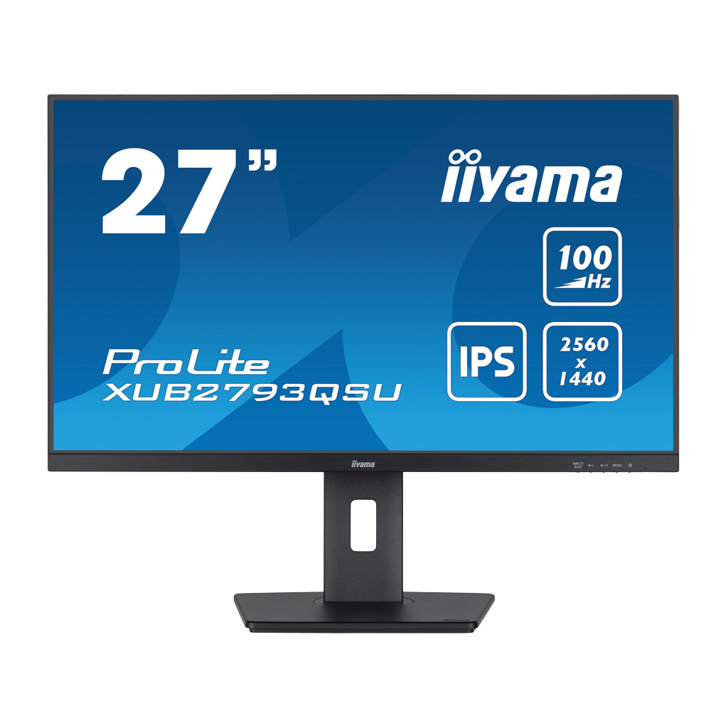 IIYAMA Monitor ProDisplay 27" XUB2793QSU-B7 - QHD IPS, 100Hz, 1ms, USB Hub - Image 2