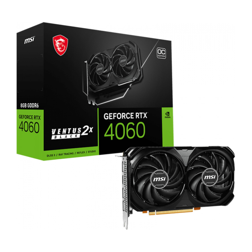 MSI Grafička karta NVidia RTX 4060 VENTUS 2X BLACK 8G OC, 8GB GDDR6, 128-bit, PCI-E 4.0, Dual Fan - Image 5