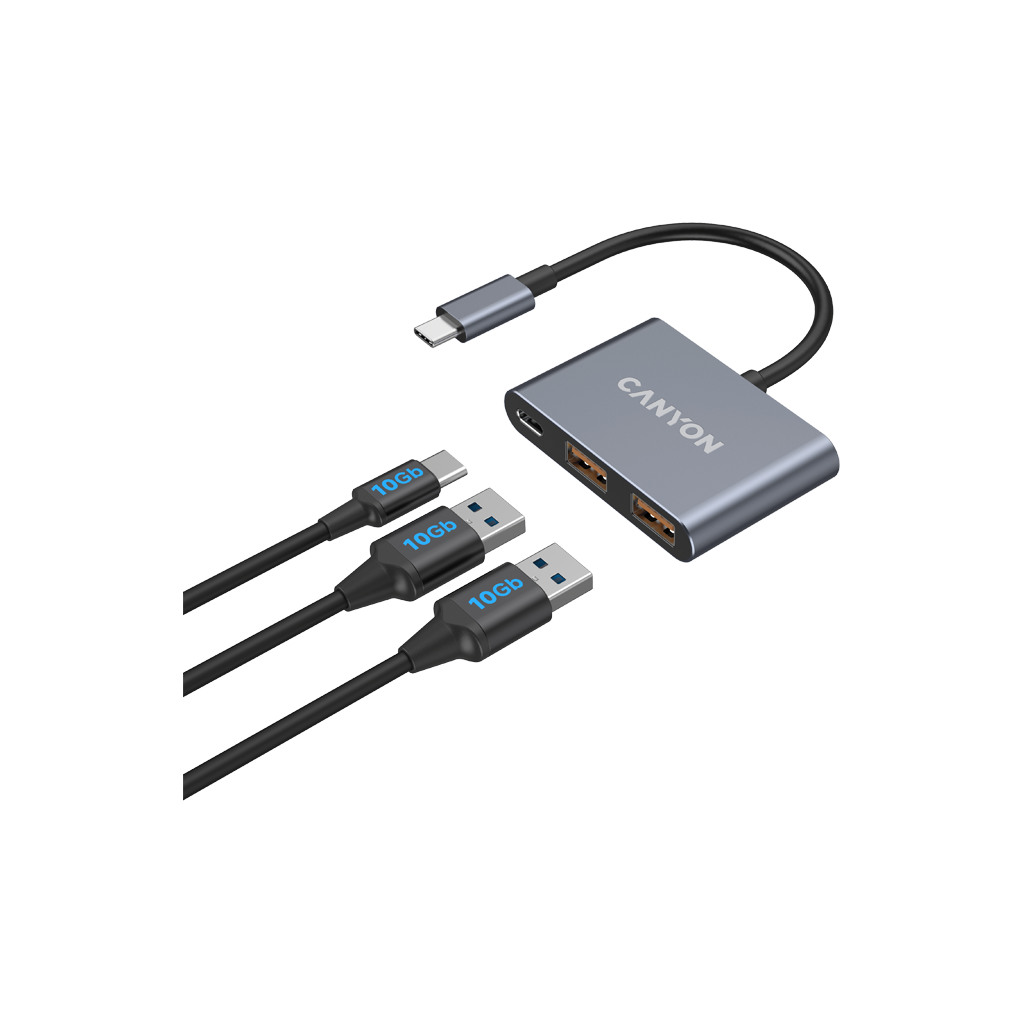 CANYON hub DS-3 3in1 USB-C Dark Grey - Image 5