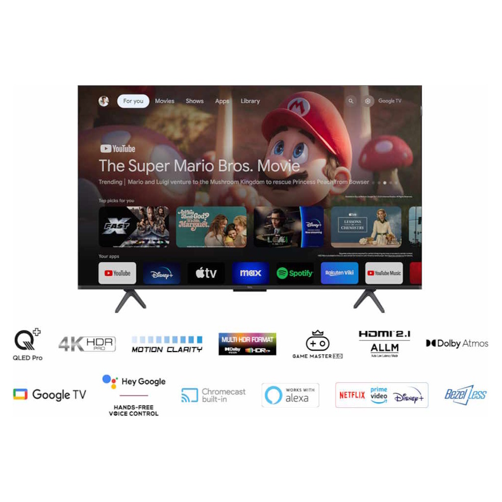 TCL 50"C655 4K QLED TVMotion Clarity 120HZ Google TVHDMI 2.1; 2.0 ONKYO Dolby Atmos - Image 5