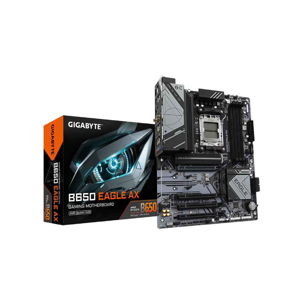 Gigabyte MB B650 EAGLE AXAM5; 4xDDR5; up to 256GB,(up to 8000MHz); 4x SATA,3xM.2, DP, HDMI