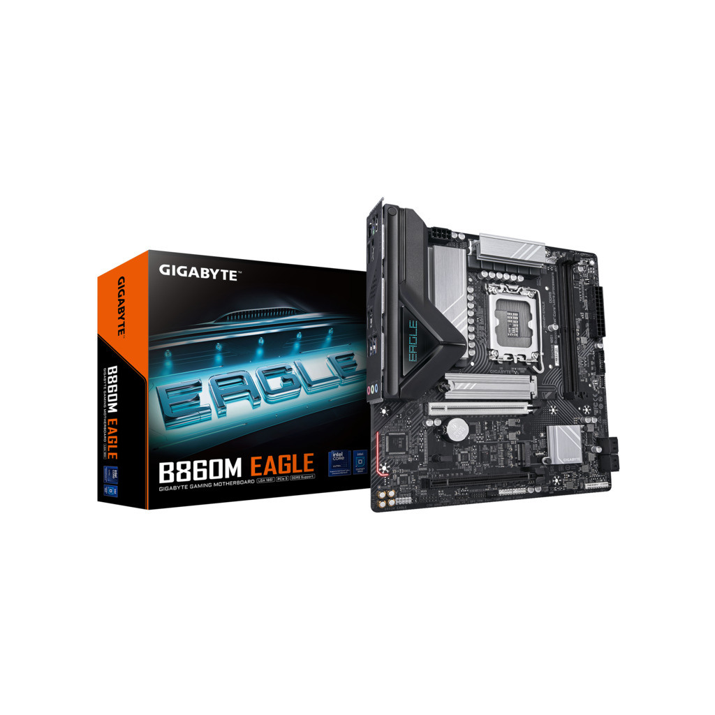 Gigabyte MB B860M EAGLELGA1851; 2xDDR5; 2xM.2; 4xSATA6xUSB; HDMI, DP; USB Type-C, mATX;